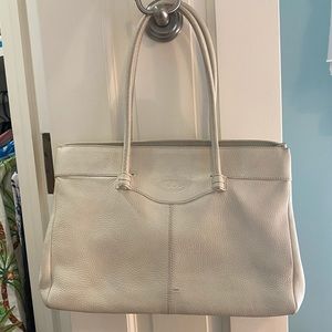 Tod’s white leather handbag